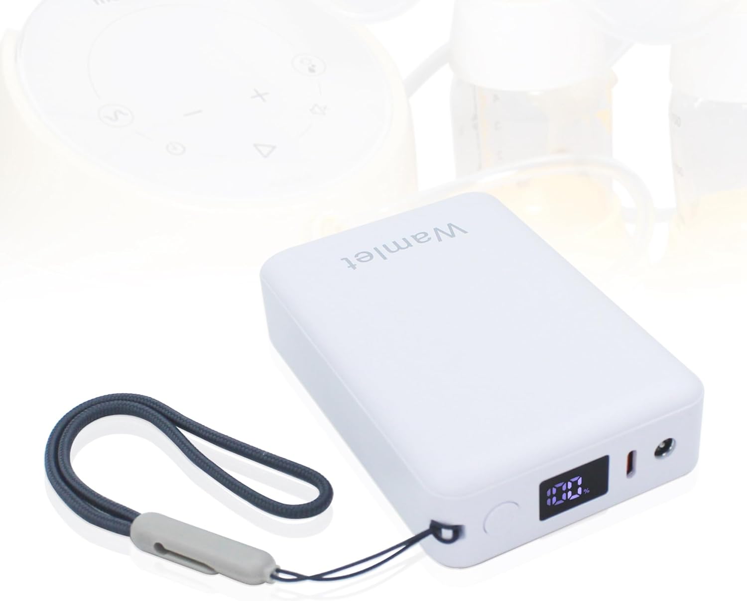 12v Portable Breast Pump Battery and Charger for Medela Sonata,Freestyle,Spectra S1 S2 9Plus and Lactina Hygeia EnJoye (White, 20000mAh)