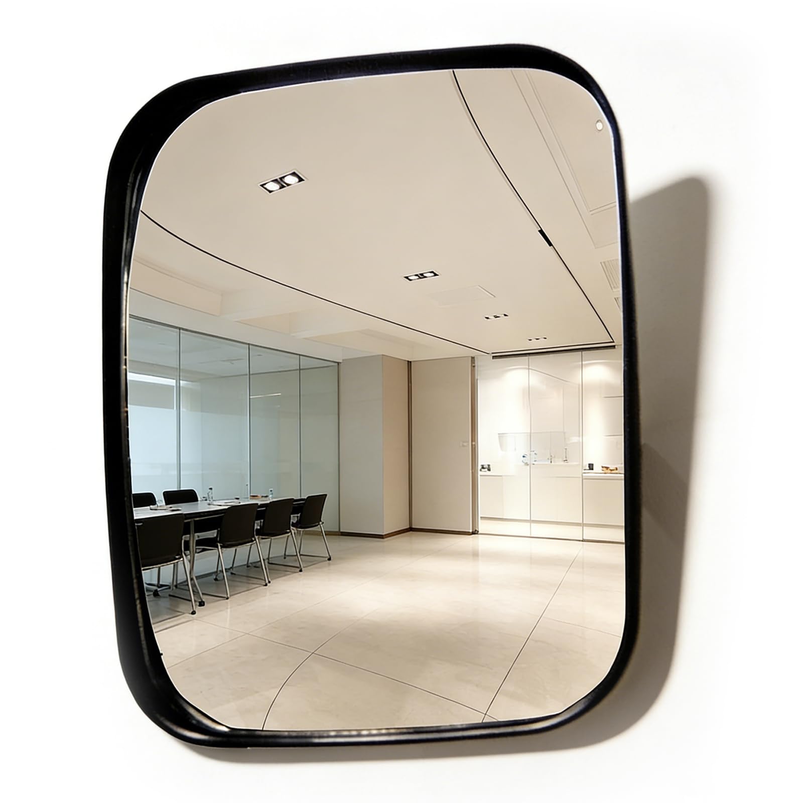 Miroir de circulation convexe - 20 x 24 cm - Miroir de sécurité pour allées - Miroir de surveillance - Sécurité routière - Grand angle réglable - Pour garage, entrée, parc, magasins, intérieur et