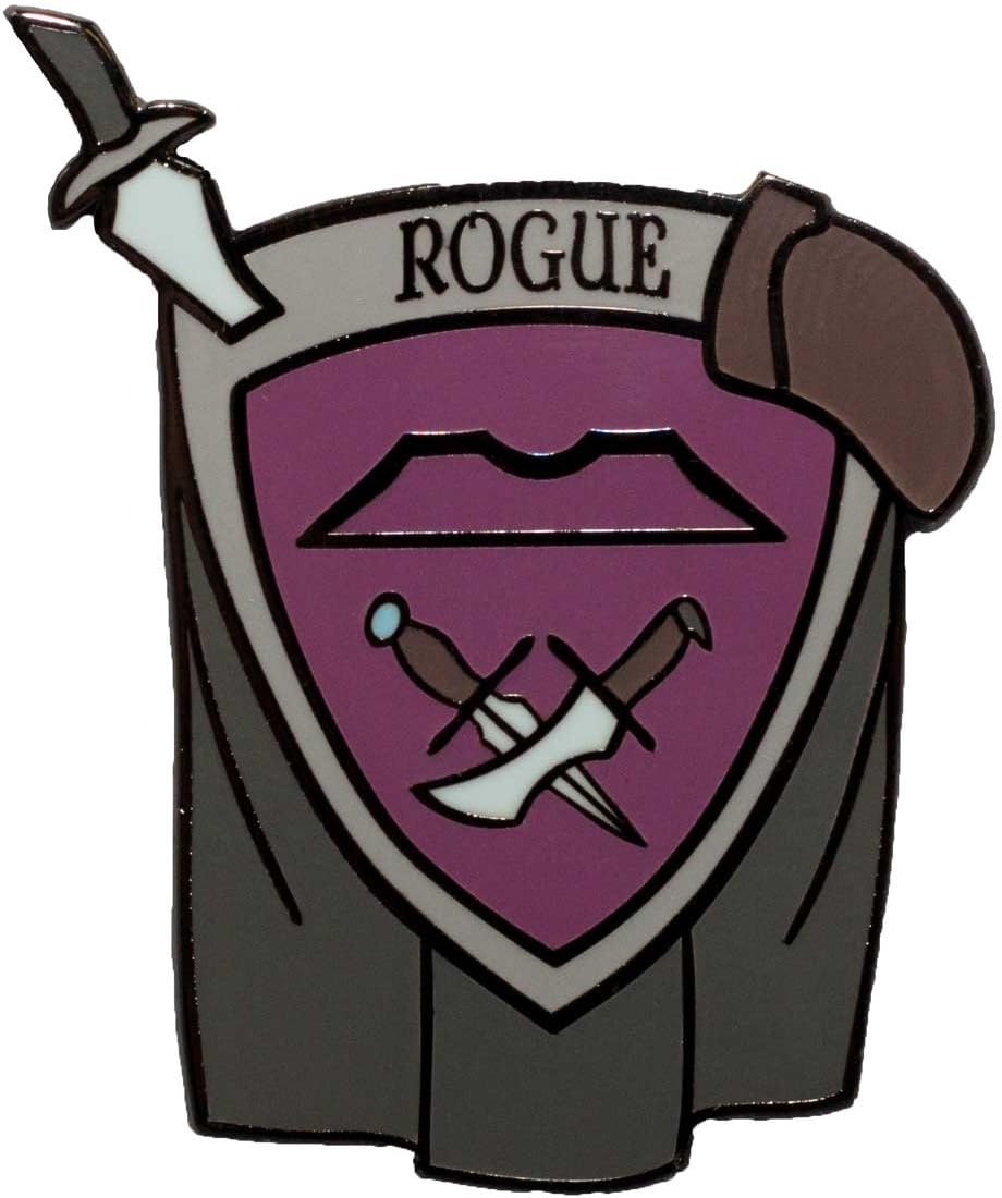 Rogue Class Shield - 1.5" Enamel Pin, Great for Tabletop Gamers