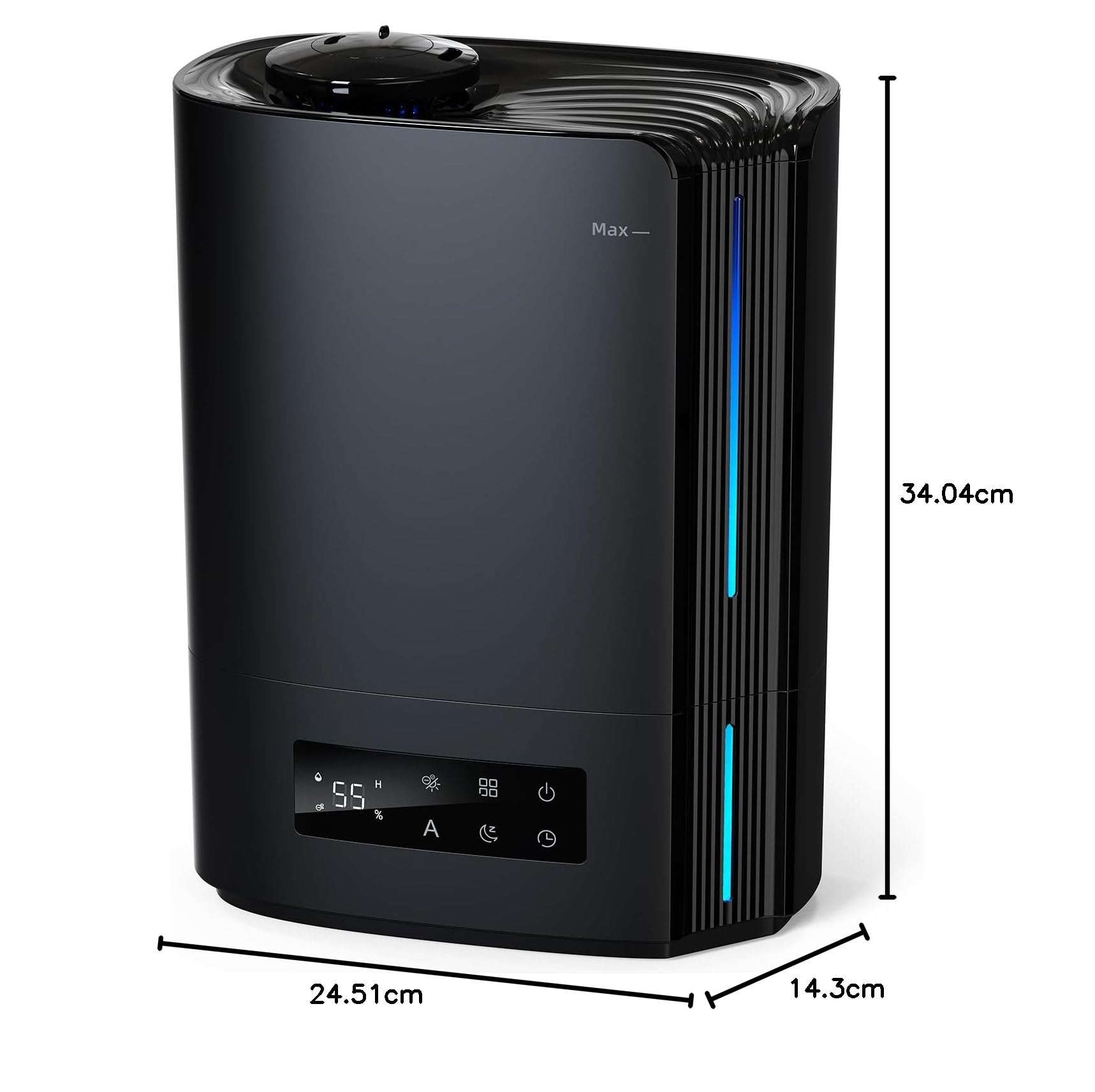 AROEVE Humidificador de Aire 6L para Habitaciones, Difusor de Aceites Esenciales, Humidificador Ultrasónico para Bebés y Plantas, Duración de hasta 60 Horas, Control de Humedad Inteligente, Silencioso