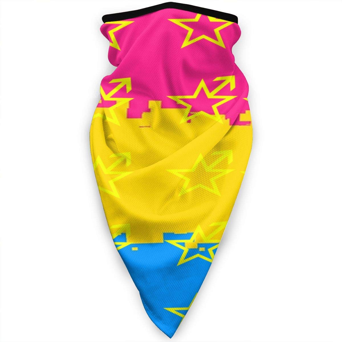 Etryrt Pansexual Star Symbol LGBT Pride Neck Gaiter Warmer Windproof Tube Soft Elastic Balaclava Bandana Seamless Headband Scarf Outdoor Sports Ski Tube Scarf