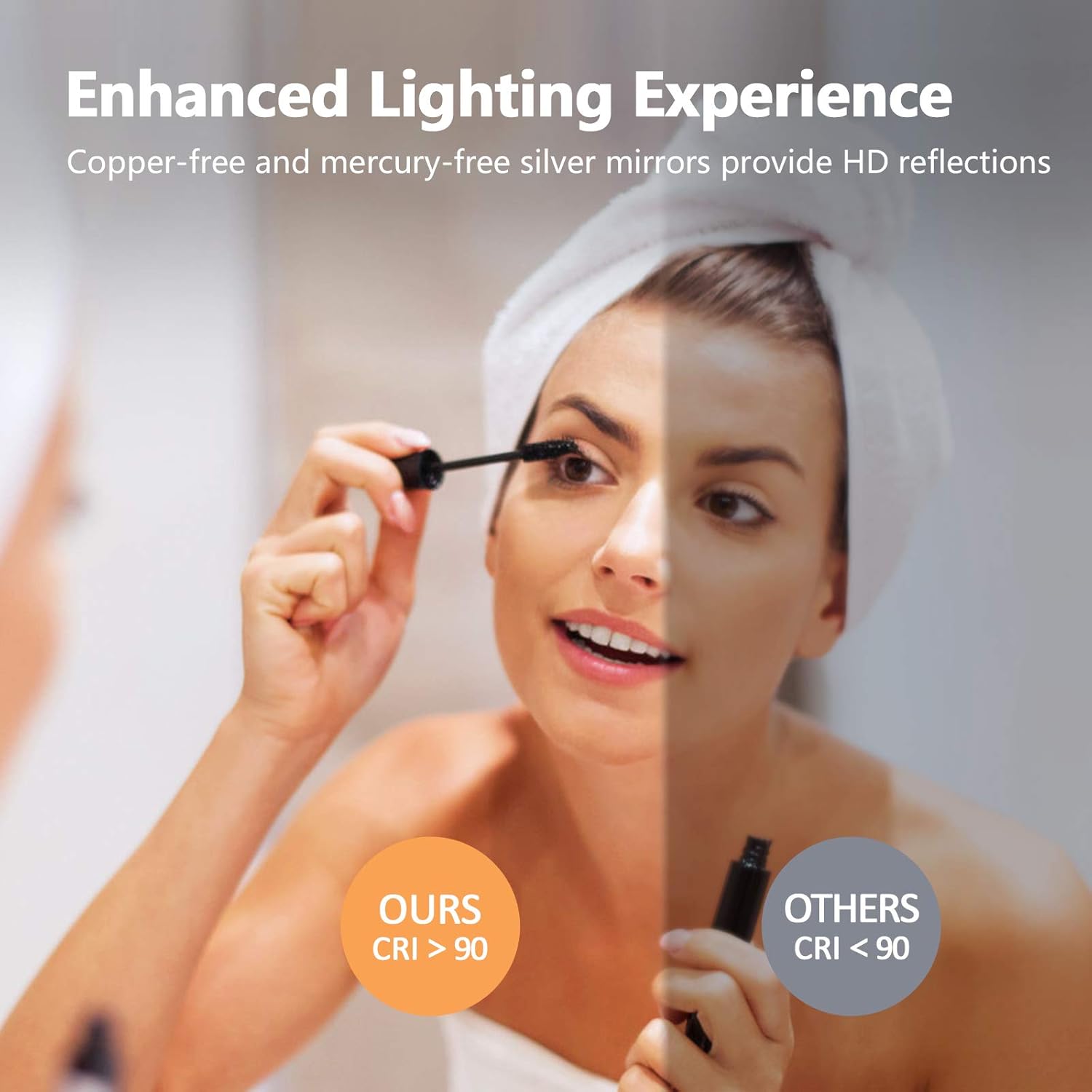 🔥 Hоt Dеаlѕ SIEPUNK 20 Inch Round Bathroom LED Mirror Dimmable Vanity Mirror with Lights for Wall, Circle LED Wall Mounted Mirror, 3 Color Adjustable,UL Listed