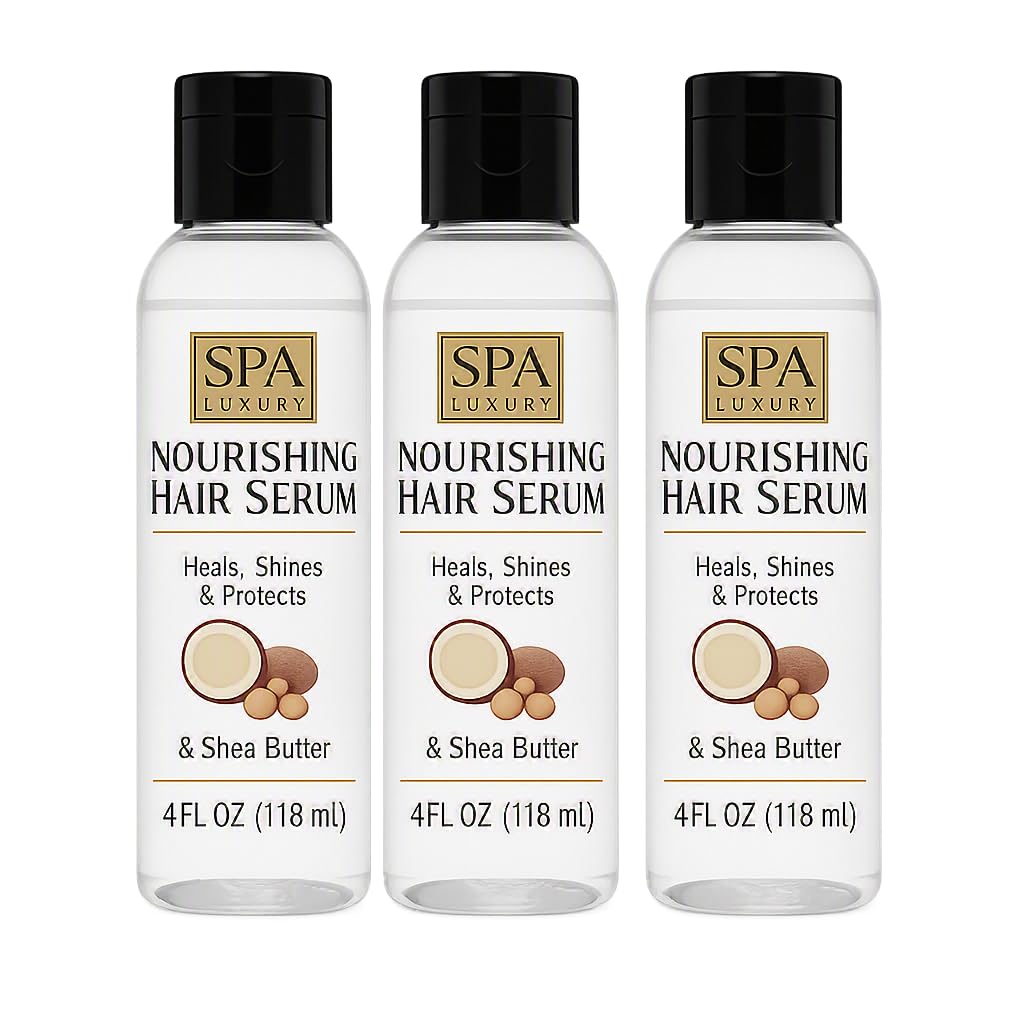 SPA LUXURY Nourishing Hair Serum, Coconut Oil & Shea Butter, 3 Pack