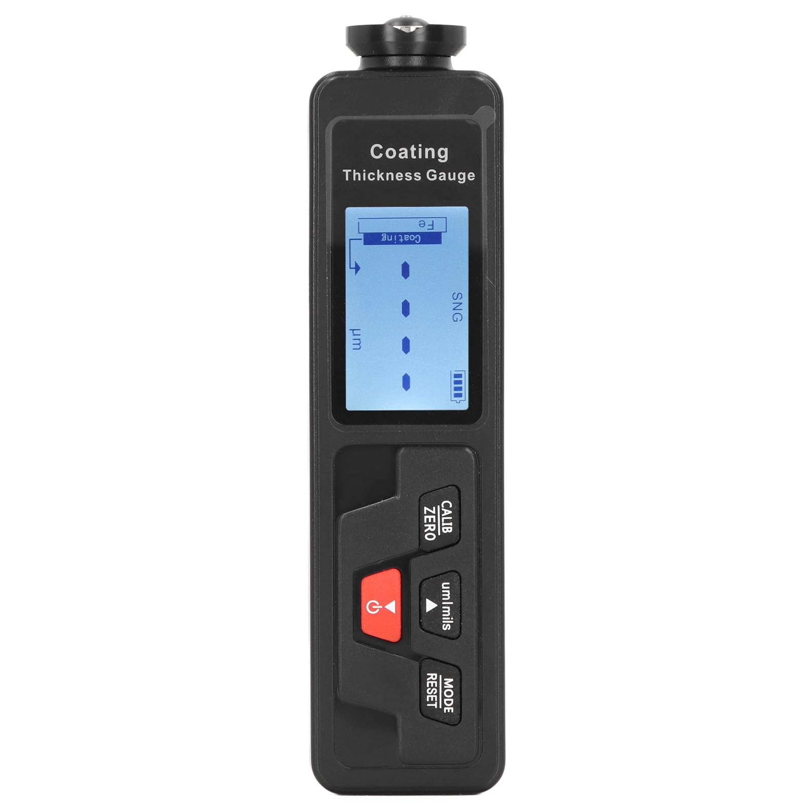 Compact Portable Coating Coating Paint Thickness Gauge, Coating Thickness Tester Paint Thickness Gauge Auto Material Recognition Backlit LCD Display for Steel and Aluminum