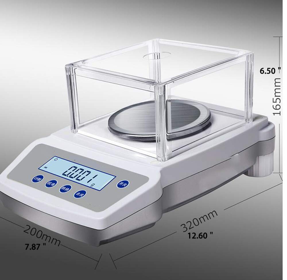 Balance de laboratoire numérique de haute précision 0,01 g Balance de laboratoire électronique analytique de précision pour laboratoires Bijoux Or (prise 220 V UE/Royaume-Uni/AU, 50 Hz, MAX 600 g/0,