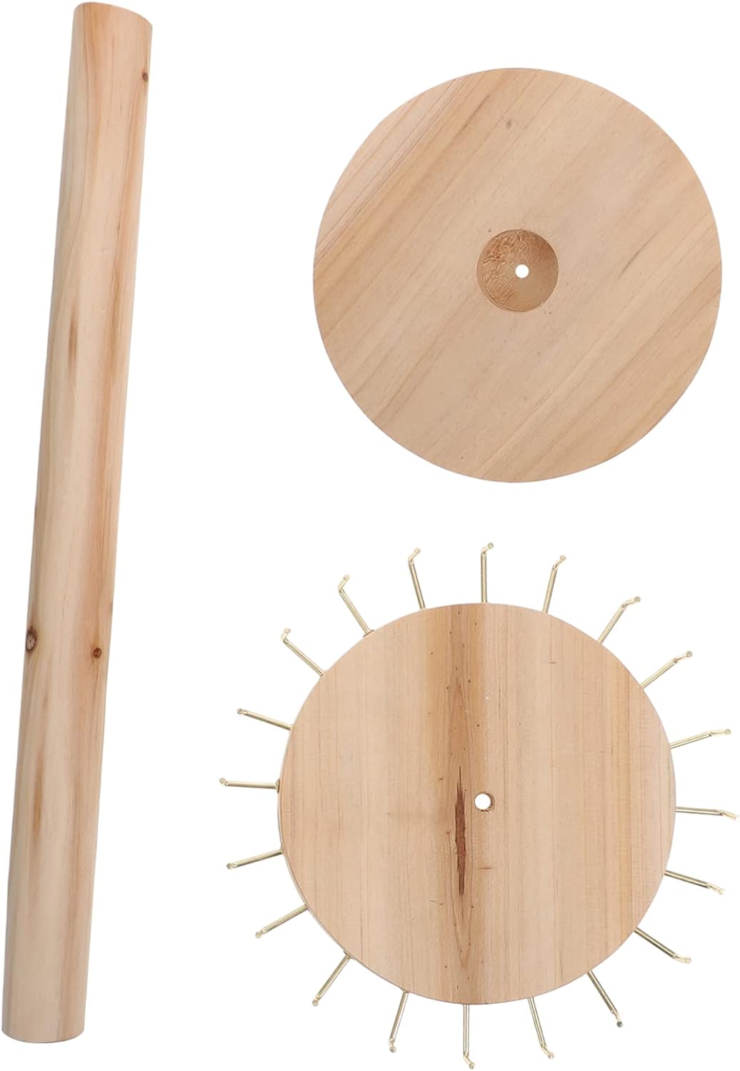 Didiseaon Wooden Jewelry Organizer Stand for Necklaces and Earrings with Firm Base Multi Hook Display Rack for Bracelets and Rings Stable and Practical Desktop Jewelry Storage for Teens and