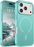 Vista 353 de SUPFINE - Funda magnética para iPhone 13 Pro Max (compatible con MagSafe), (protección contra caídas de grado militar de 10 pies), delgada, Negro