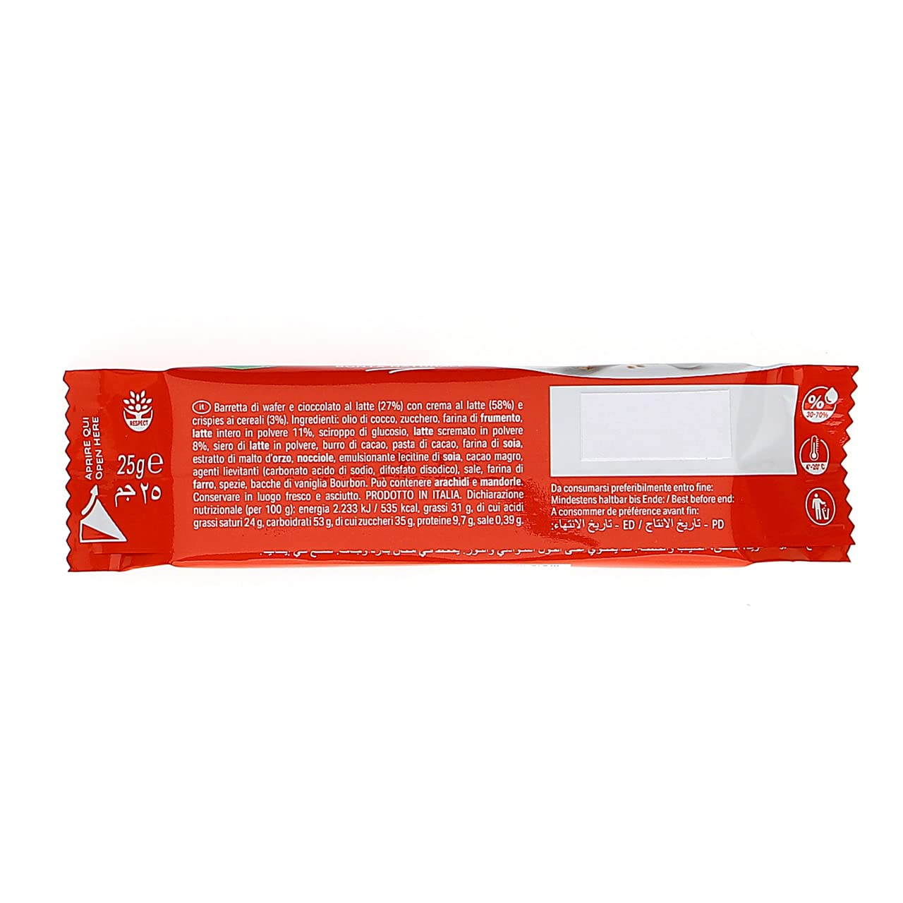 Loacker, Choco And Milk Cereals, Barrette al Cioccolato al Latte con Cialde Wafer, Crema al Latte e Crispies di Cereali, Merenda e Snack, 1 Confezione Convenienza da 30 Barrette Monoporzione