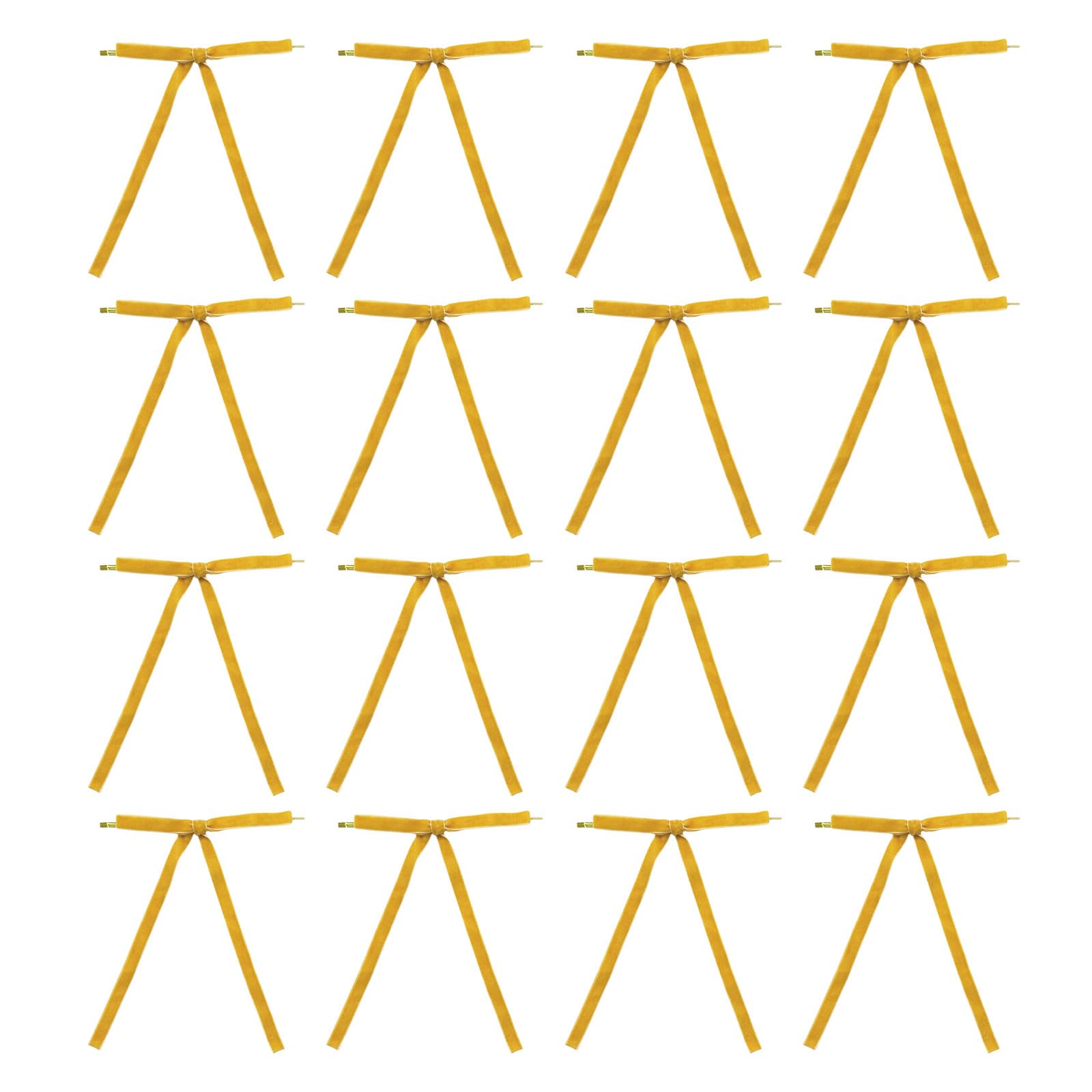 Tfaoys Golden Of 12 Soft Flannel Bowknot Hanging Accessory Ornament For Holiday Celebrations And Home Decoration Enthusiasts Flocking Bowknots