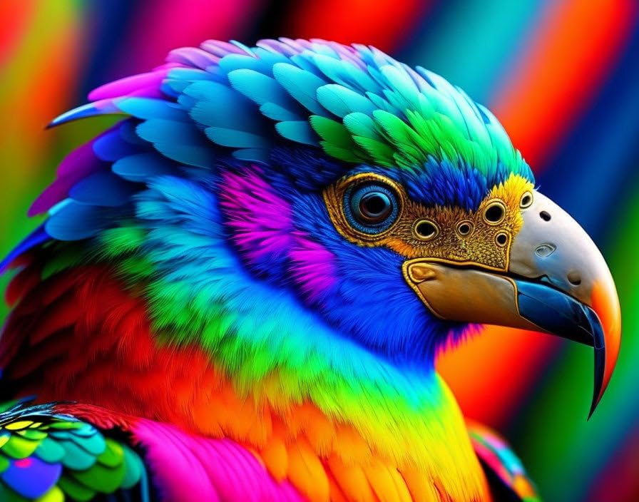 Affiches sur toile oiseaux colorés grand format 58 x 90 cm sans cadre
