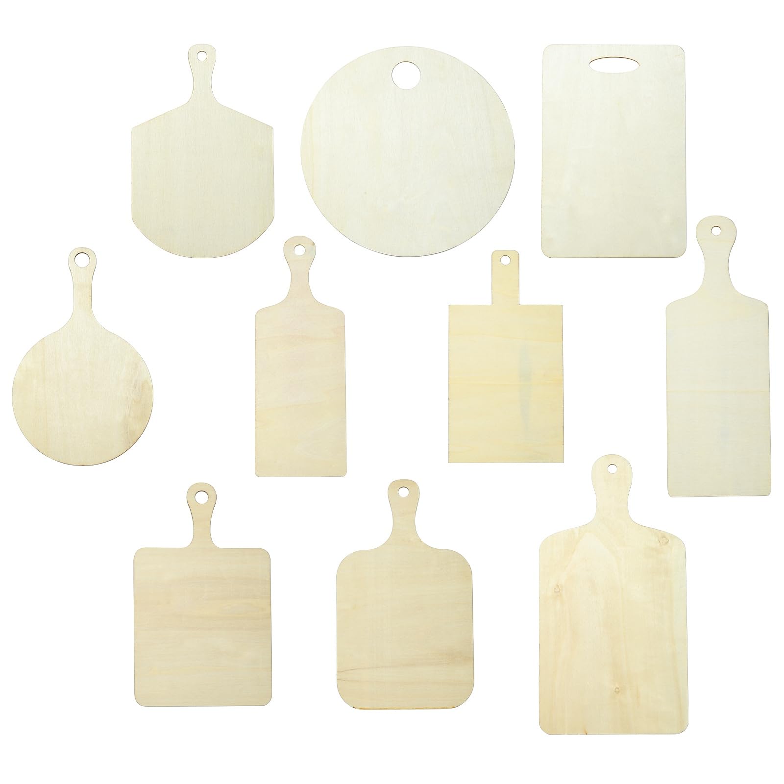 Mini planche à découper bois brut rectangulaire pour décoration de fruits et bricolage lot de 10