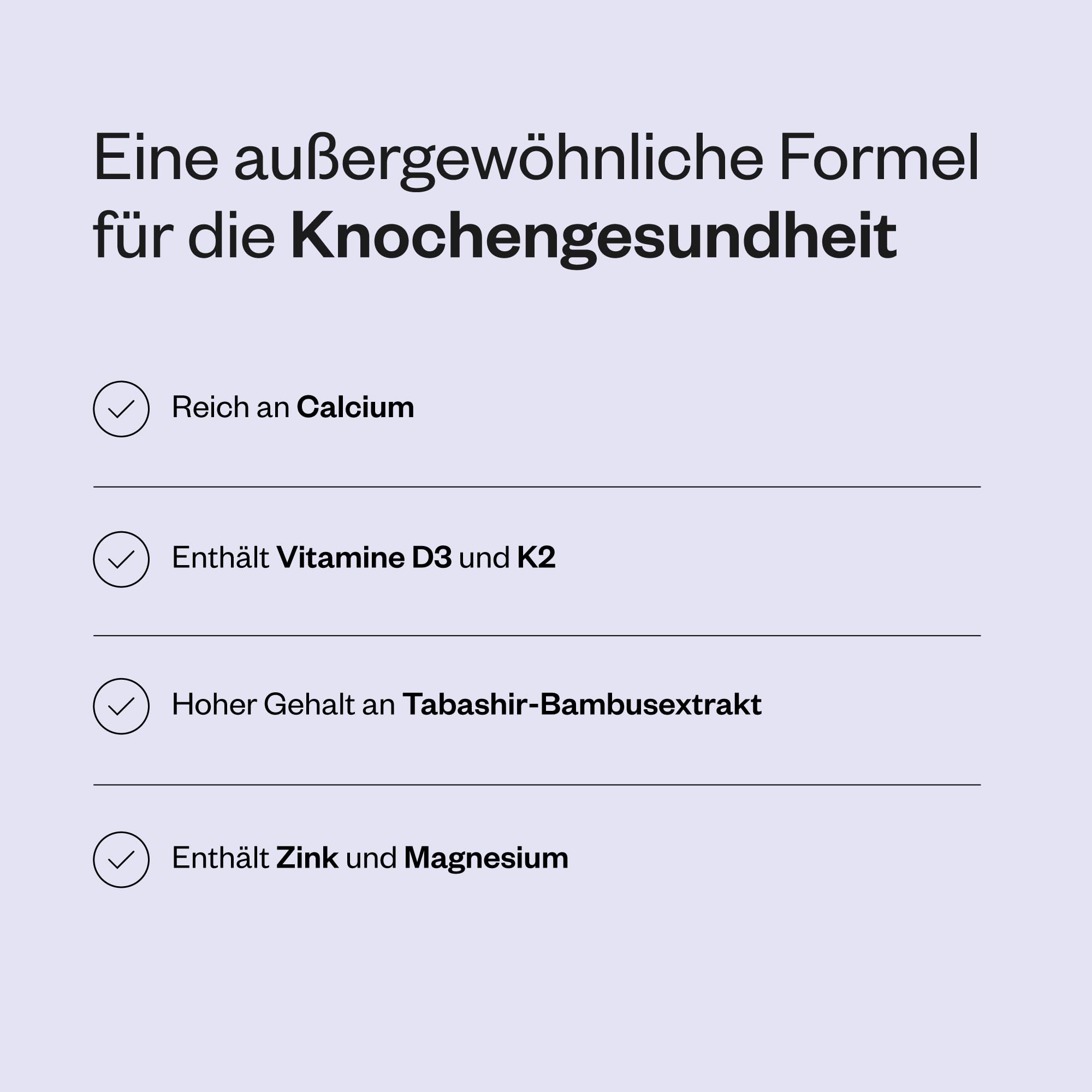 Super Bone Formula - Trägt zu gesunden Knochen bei - Unterstützt gesunde Gelenke - Reich an Kalzium, Zink, Magnesium und den Vitaminen D3, K2 - Glutenfrei - SuperSmart