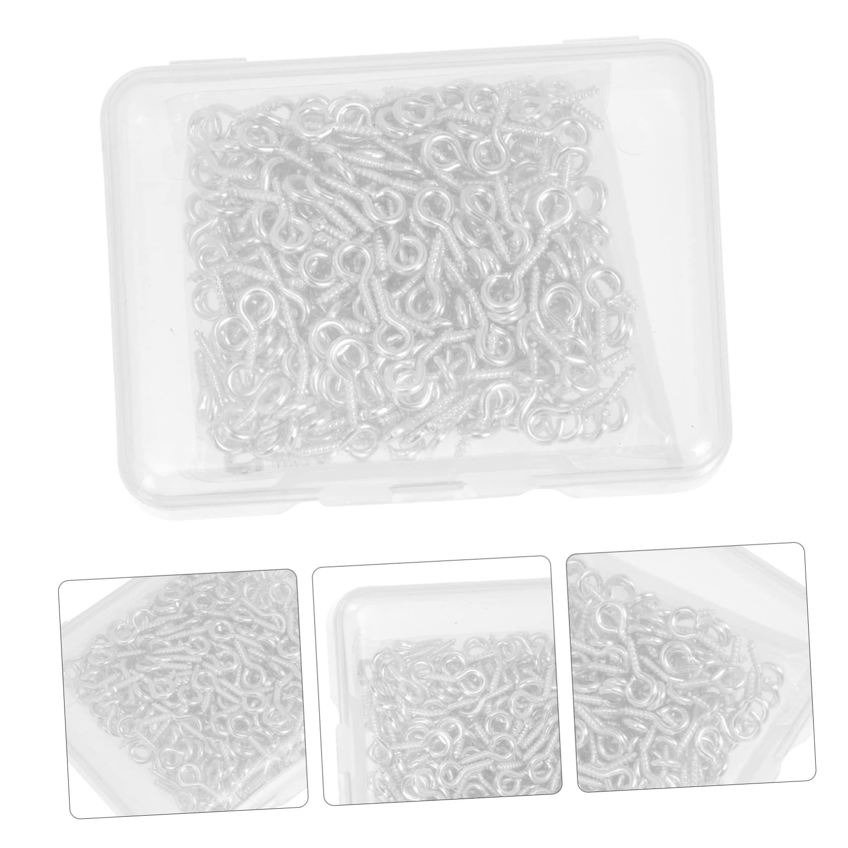 SOLUSTRE Practical 10mm Self-Tapping Eye Screw Hooks Metal Eye Bolt Hooks for DIY Jewelry Making