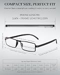 LUFF 4 Pcs Lunettes de lecture pour hommes femmes, Temples flexibles, lecteur ultra-léger anti-bleu avec charnière de printemps