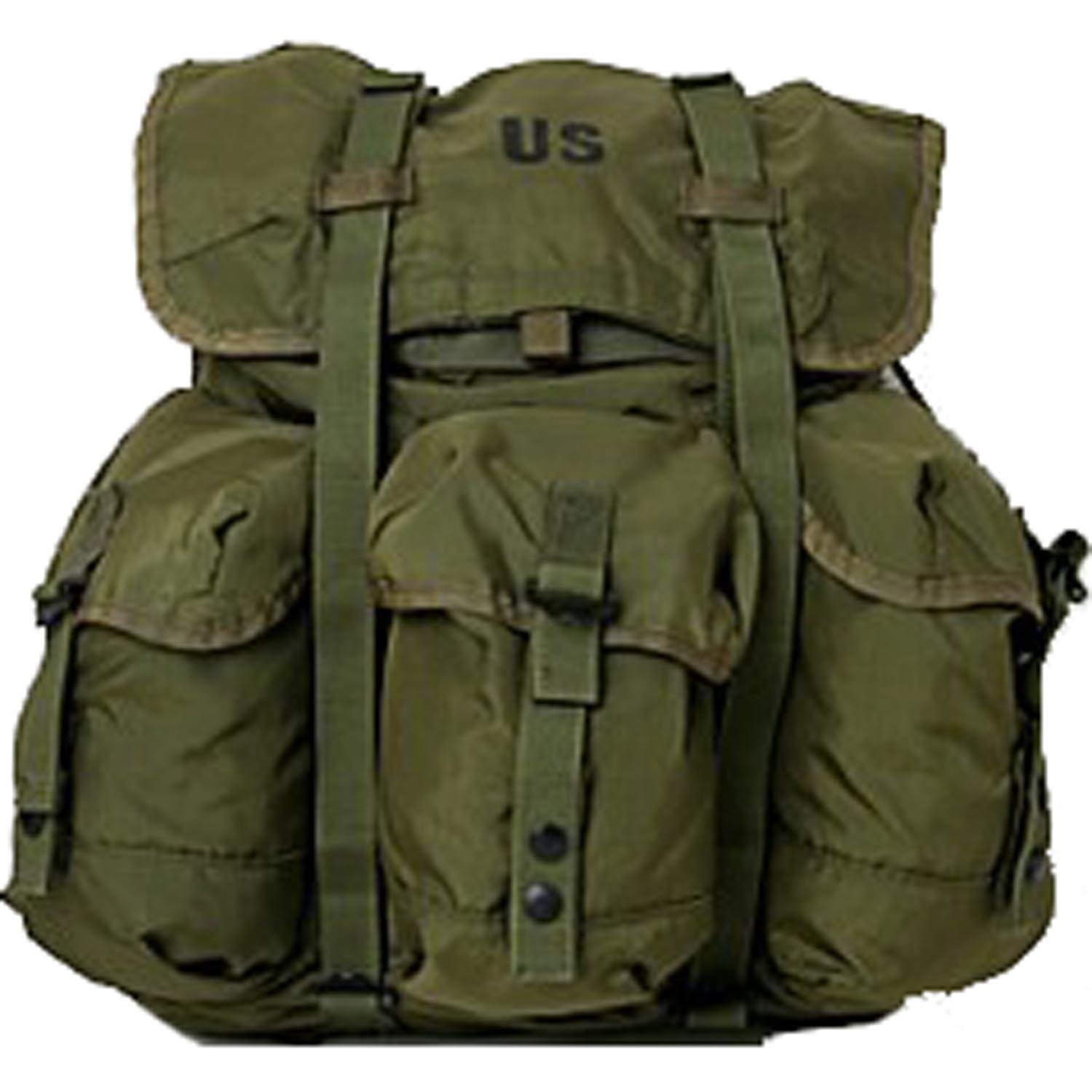 Previously Issued U.S. G.I. Medium Olive Drab Military Surplus Alice Pack with Straps