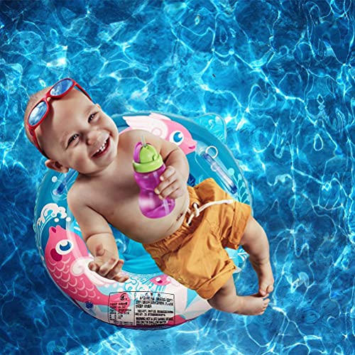 ZICRIC Boia de natação para bebês, anel de natação inflável com assento flutuante, acessórios de ban