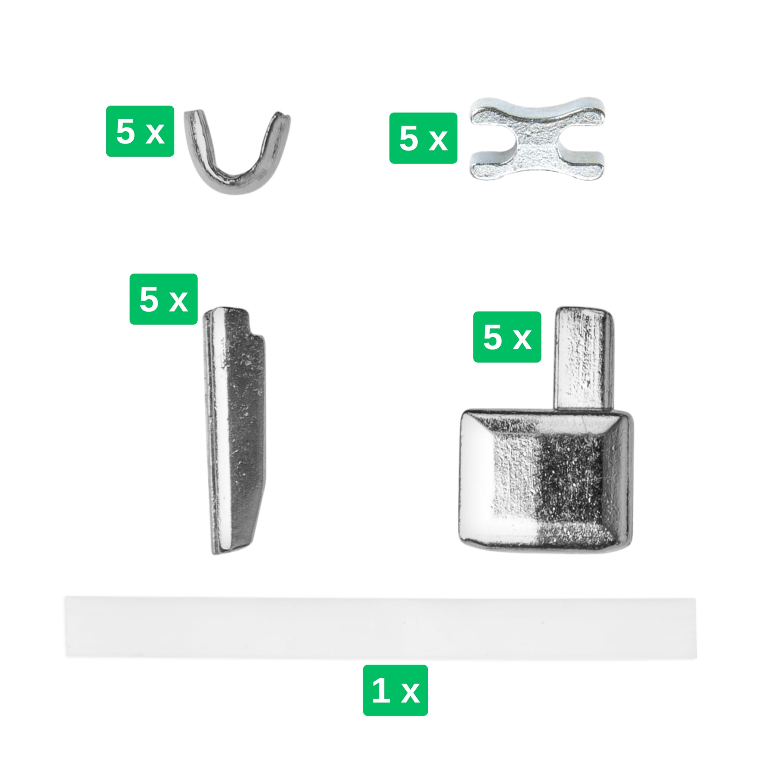 QUARKZMAN Kit di Chiusura per Riparazione Cerniera Doppia Aperta, Perni di Inserimento #5 per Cerniere di Separazione Bidirezionali per Cappotti (5 Colori, 10 Pezzi