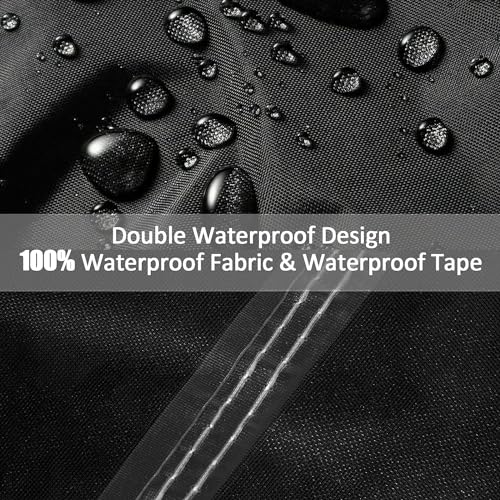 image for GEMITTO Pool Table Cover, Billiard Table Covers with Handles Buckles D