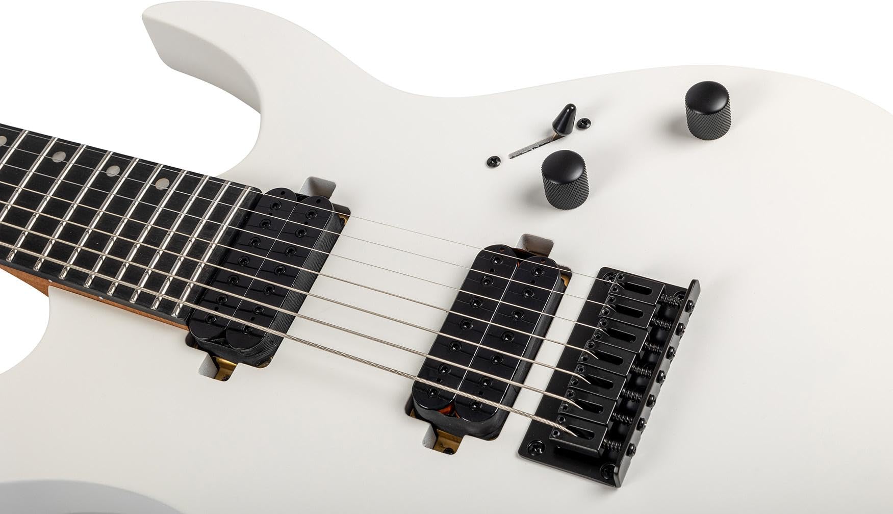 SPIRA Guitars S-407 MWH Satin White 7-Saiter E-Gitarre