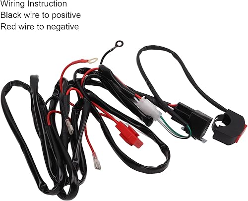 Miniatura 2 de Akozon - Arnés de cableado LED, 12 V, para motocicleta, interruptor de luz de trabajo, arnés de cableado de 40 A, arnés de relé LED para