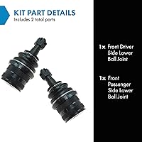 Vista 296 de TRQ, junta de rótula inferior delantera para el lado del conductor y del acompañante
