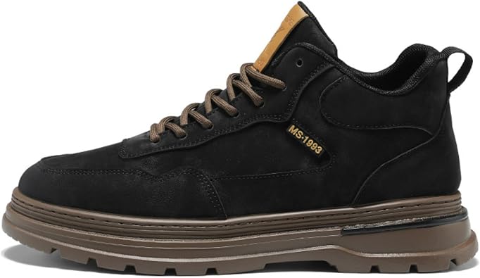 Retro Mid-Top Chunky Sneakers for Men & Women Fashion Casual Platform Workwear Walking Booties Shoes
