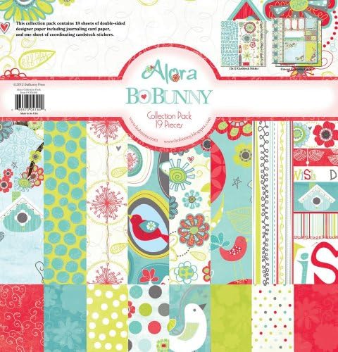 Bo Bunny Alora Collection Pack 12'X12' 18 Double Sided Papers + Sticker Sheet