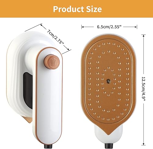 Miniatura 5 de Mini plancha portátil, plancha de vapor de mano para ropa, vaporizador profesional giratorio de 180°, mini plancha de mano para planchar en seco y