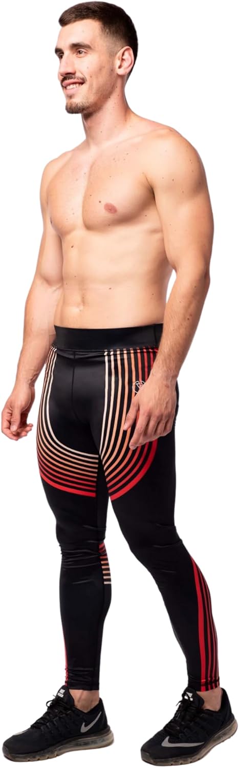 Kapow Meggings Performance Range - Mens Compression Leggings with Pockets for Sports, Athletic Workout Leggings