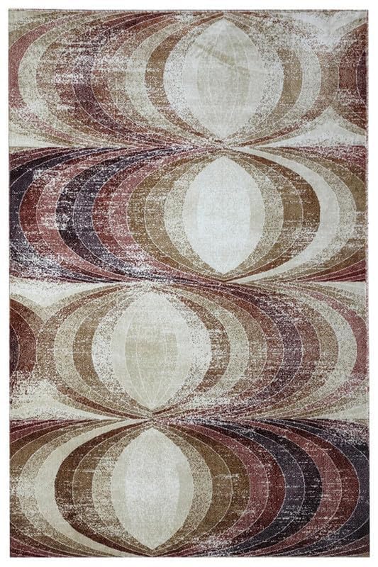 Image of 5 x 7 Feet Modern Carpet for Living Room | Non-Fade Soft Floor Rug for Hall & Bedroom | Easy Clean & Non-Slip Backing