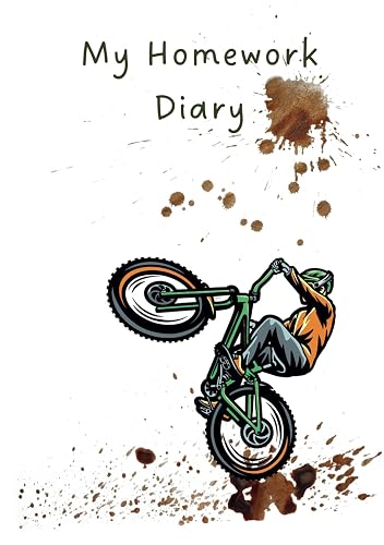 My Homework Diary: Bike Themed Homework Tracker and Notebook