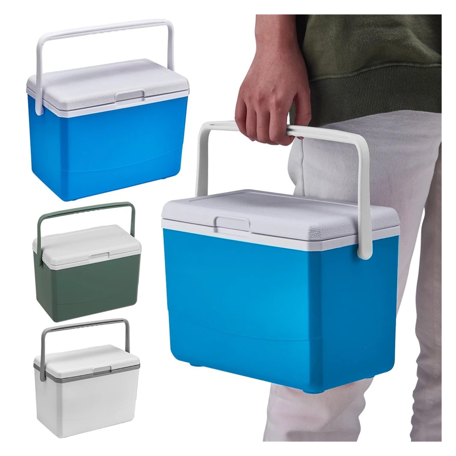 Generisch Insulated Ice Bucket, 3L isolierter tragbarer Kühler mit Griff for Camping-Auto-Picknick-Tailgating,for Camping