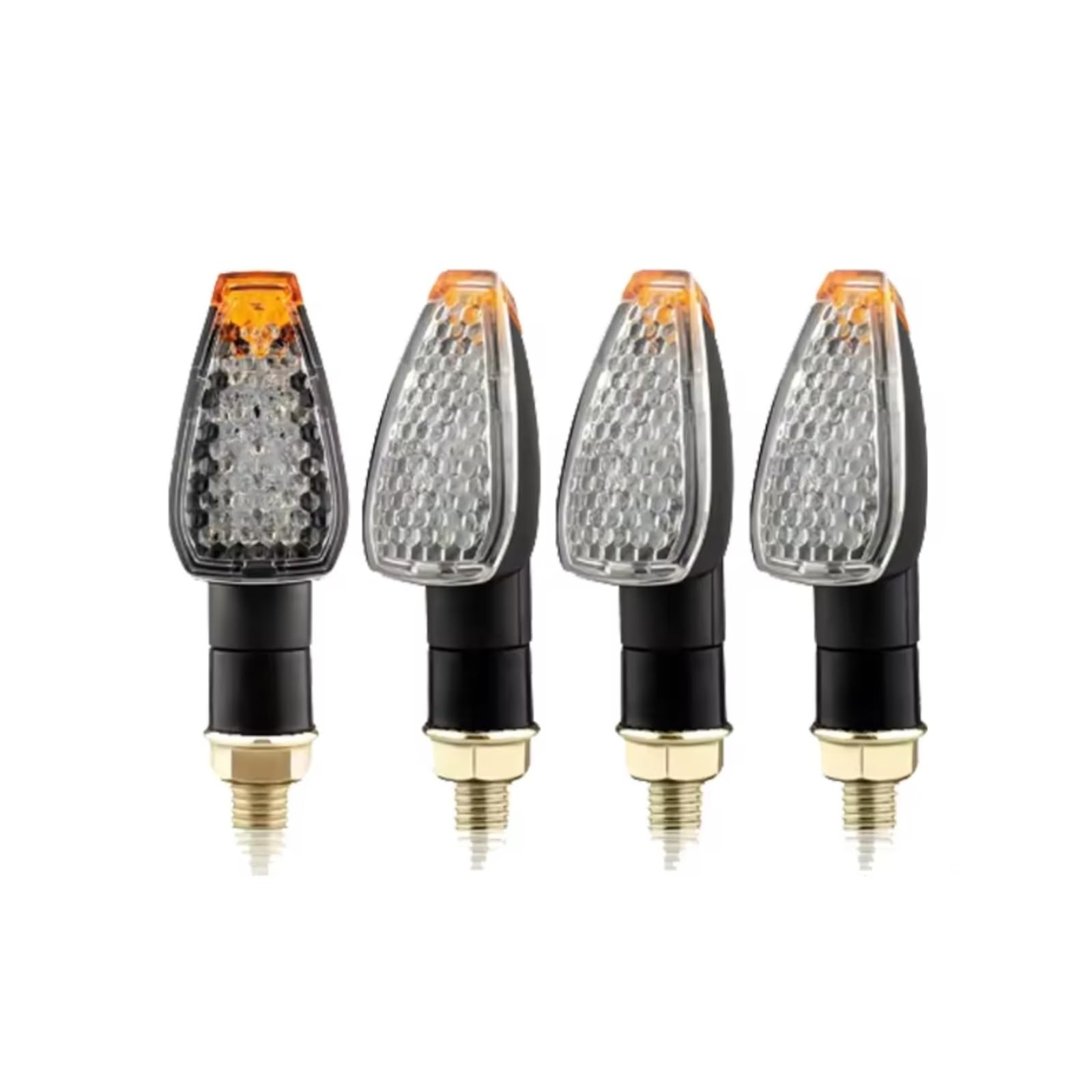 Indicatori Di Direzione Universali Per Motociclette Da 12V Indicatori Di Direzione Universali Per Motociclette Indicatori Di Direzione Lampeggianti Accessori Indicatori Moto(Clear,4pcs)