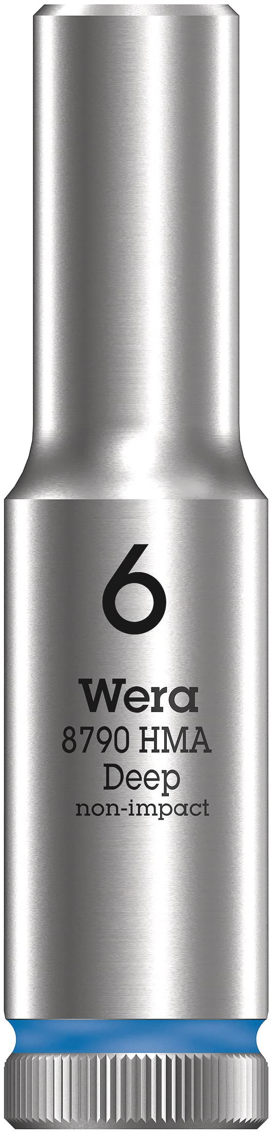 Wera 05005410001 Juego de llaves de vaso en tira magnética A Deep 1, arrastre de 1/4", 9 piezas, Negro