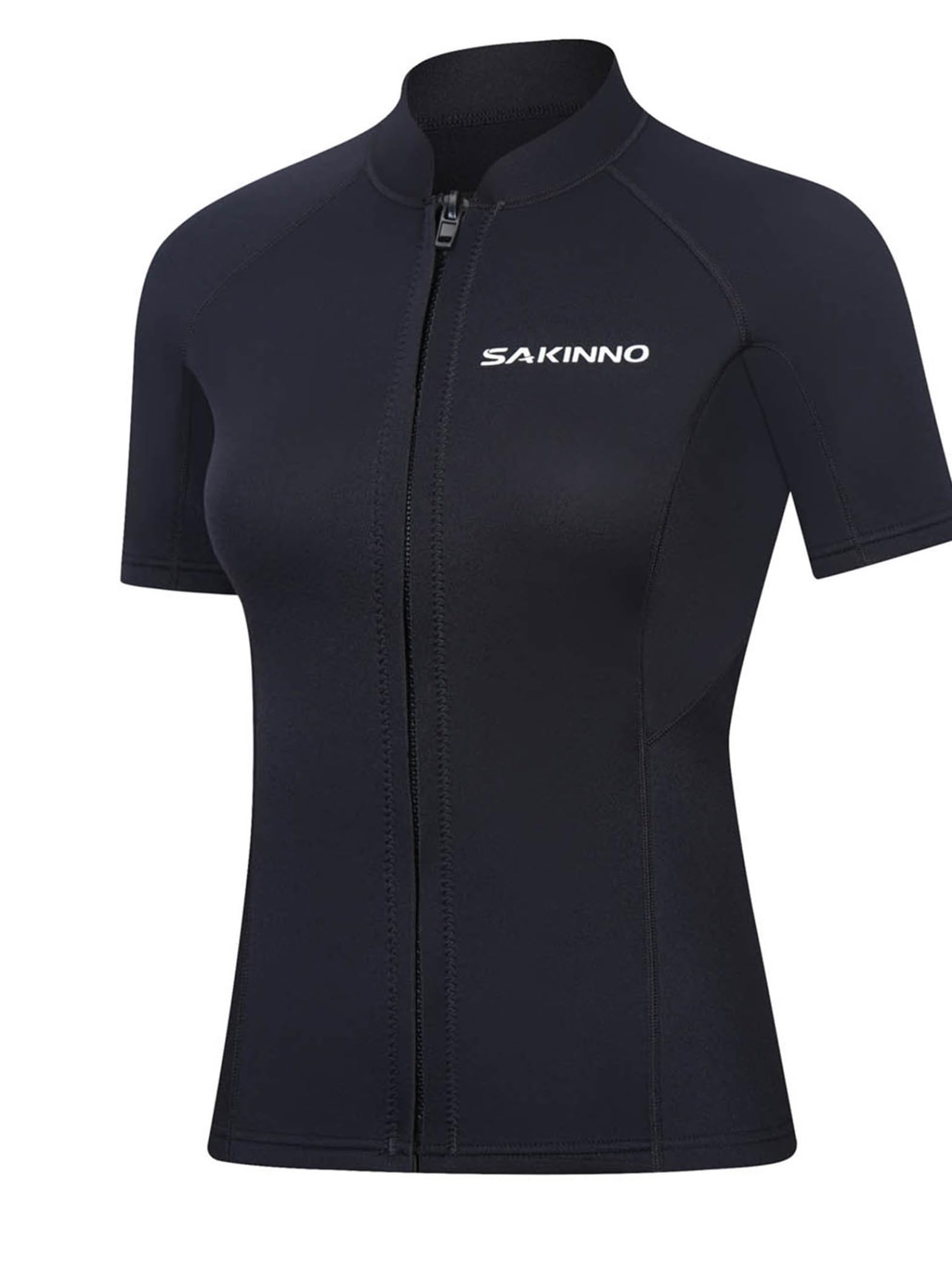 Giacca in neoprene da donna, 2 mm, per immersioni subacquee in neoprene, con chiusura lampo, top, rashguard per snorkeling, surf, nuoto