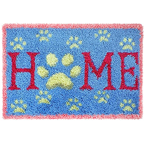ROCKY&CHAO Myriad Choices Myriad Choices Latch Hook Rug Kits 60x40cm DIY Craft Carpet Making Cushion Needlework Cushion Home Decoration for Beginners Adults Kids (Home)