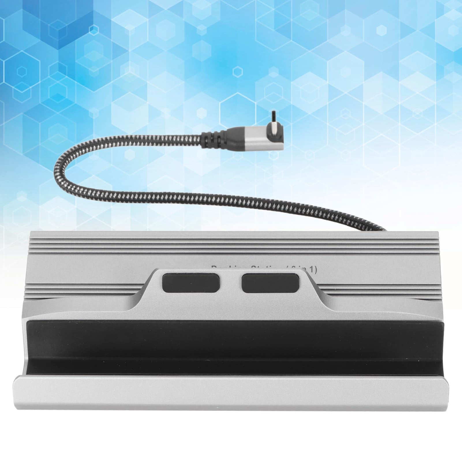Docking Station Tipo C M Alimentatore PD 6 in 1 USB 3.0 RJ45 HD Interfaccia Multimediale Dock 2.0 per Appassionati di Giochi Steam Deck Materiale Metallico (V258)
