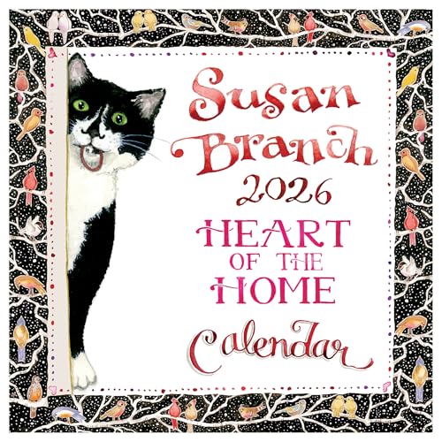 Image of TF Publishing 2026 Susan Branch Mini Calendar with Monthly Grids for Appointments and Scheduling - Vertical Small Wall Calendar 2026 with Premium Matte Paper for Home and Office Organization - 7x7in