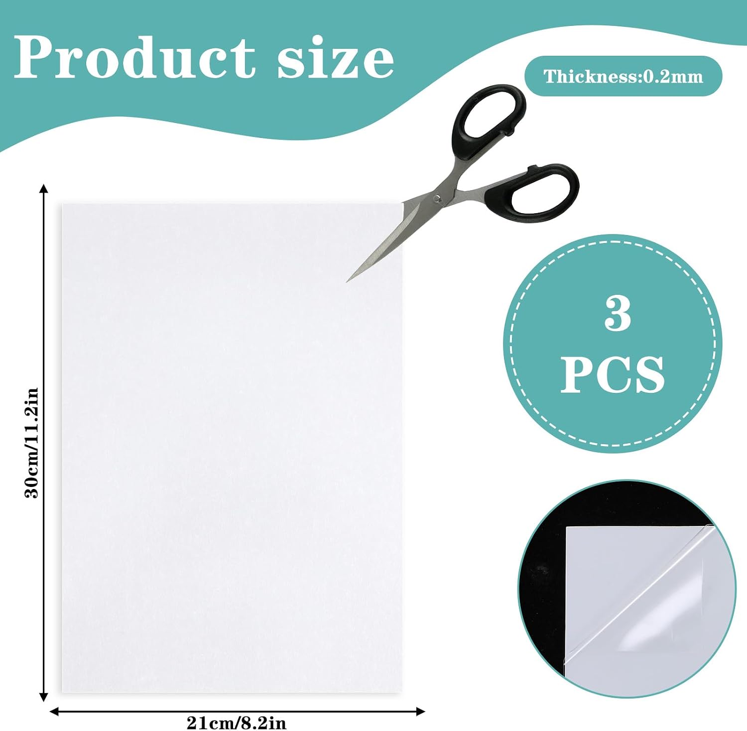 3Pcs Light Diffuser Sheet - 8.3x11.8 Inches Light Diffuser Film Adhesive Panel Stickers for Soften Ceiling Light, LED Downlight, Spotlight LED Panel, Track Light