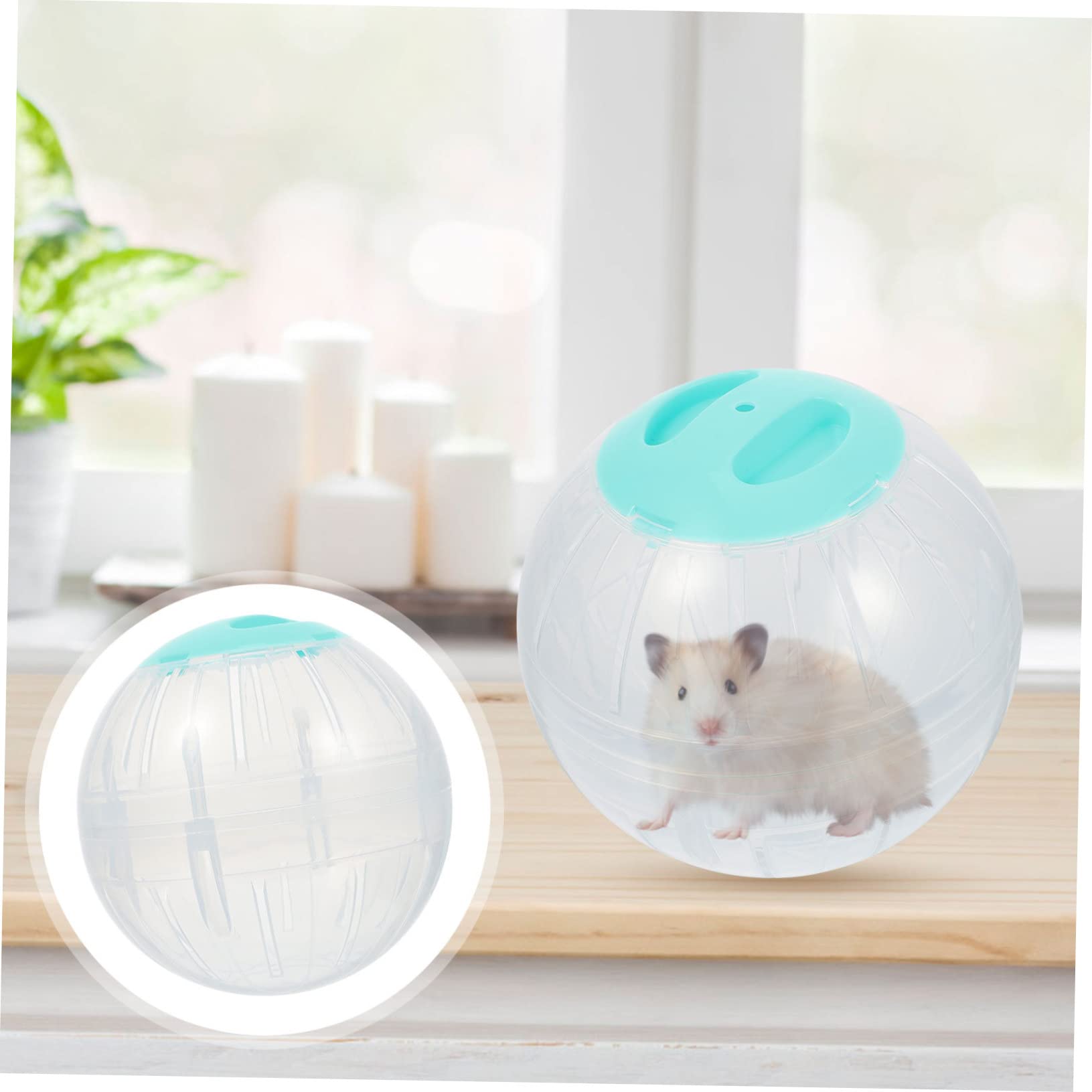 4stücke Hamster Übungskugeln Geräuschlos Große Crystal-laufbälle Für Kleintiere Für Hamster Und Rennmäuse Transparentes Design Fördert Und Fitness