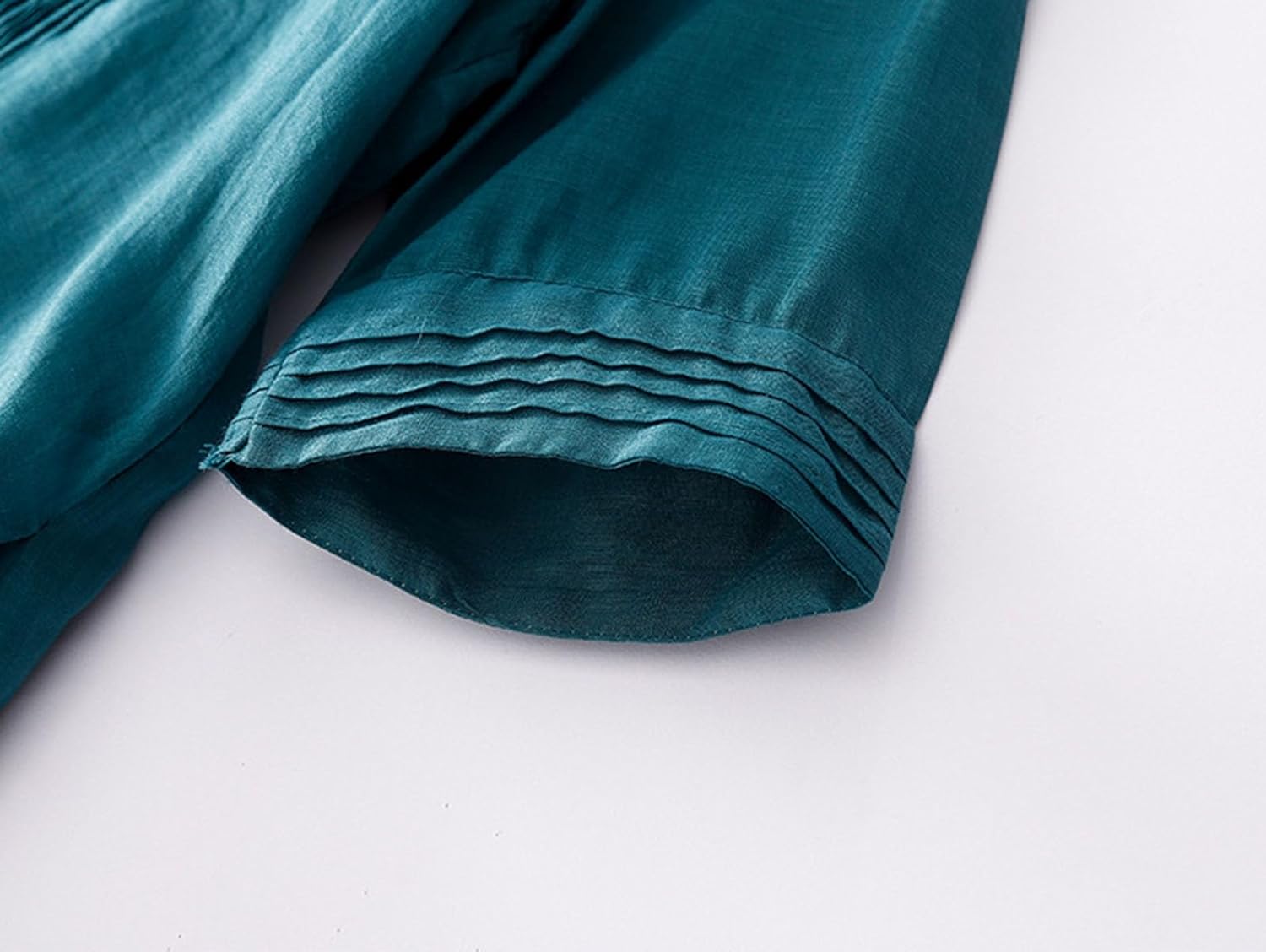 Women’s Casual Midi Dress with Pocket V Neck Short Sleeve Relaxed Flowy Dress Summer Long Dress - Image 2