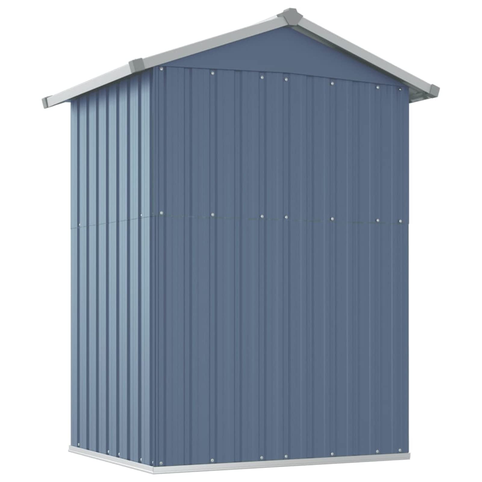 Tidyard Capanno da Giardino in Acciaio Zincato per Esterno, Casetta Attrezzi Grigia, 126x97,5x177 cm
