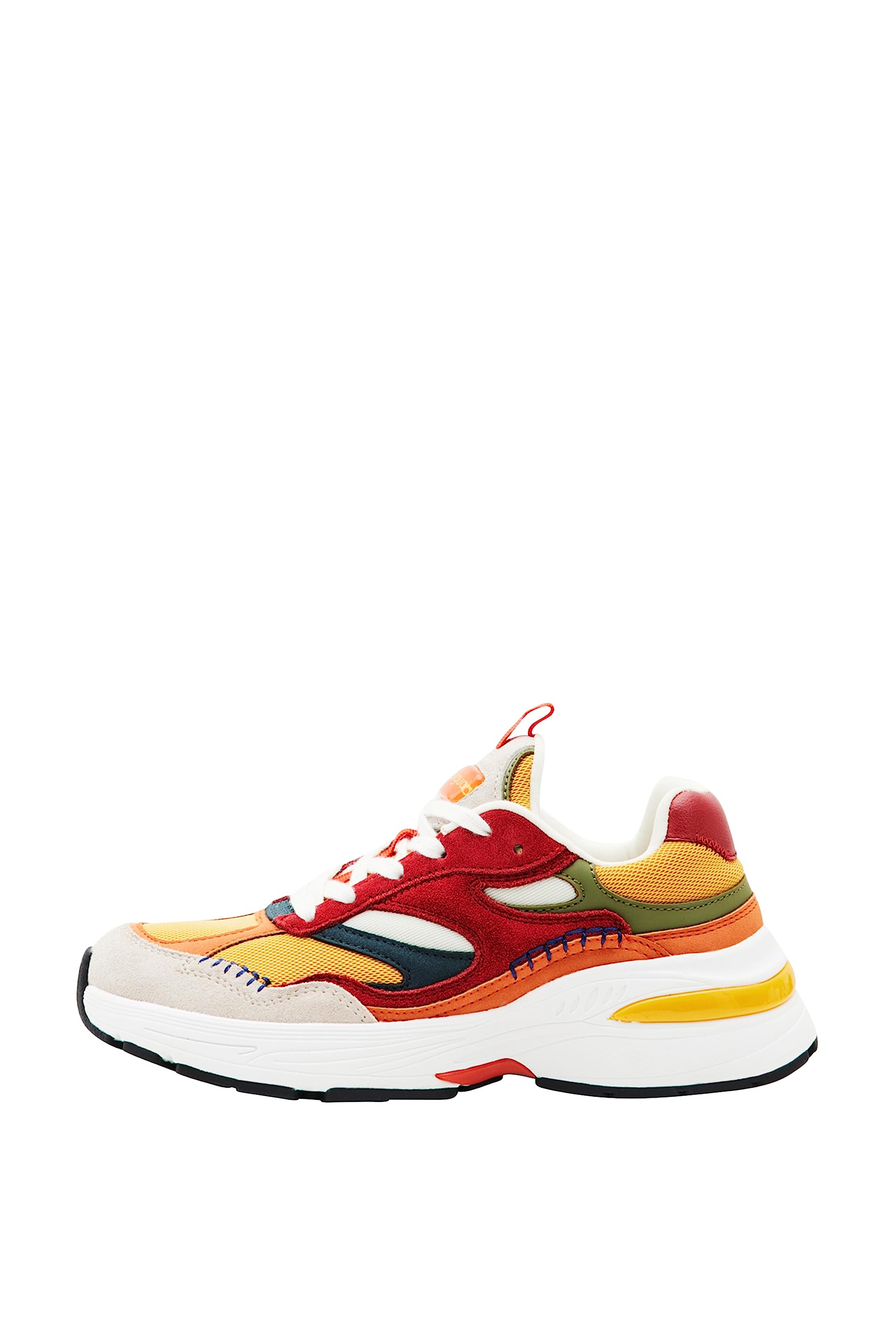 Baskets Desigual Moon Patch Multi Yellow sneakers au design patchwork jaune