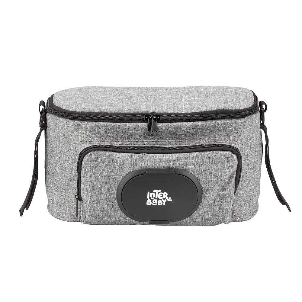 Bolsa Organizadora para silla de paseo o carro de bebé Universal compacto y ligero (Gris)
