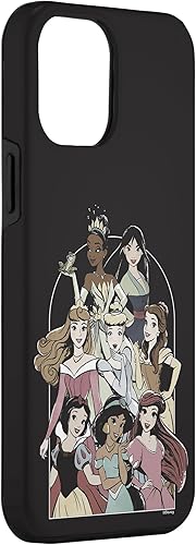 Miniatura 3 de Funda para iPhone 12 Pro Max de Disney Princesas Retratos de fondo negro