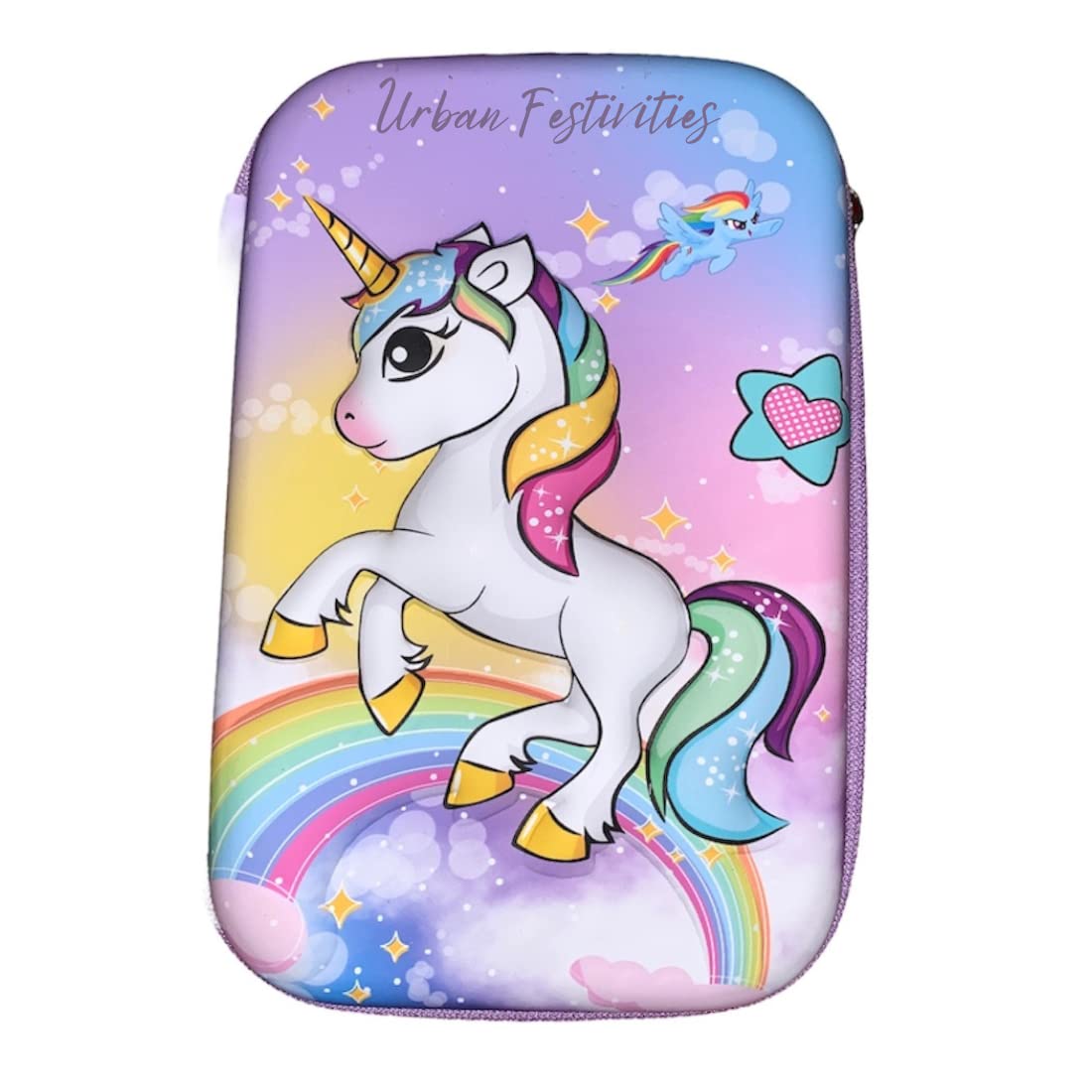 Urban Festivities Ethylene Vinyl Acetate (Eva) Unicorn Pencil Case With Compartments Large Capacity Hardtop Eva Pouch Organizer For Girls Stationery Box (Assorted Color Design Pack Of1), Multicolor (B0BWNHT99Q) Amazon Price History, Amazon Price Tracker