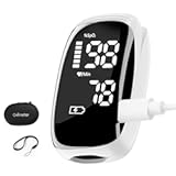 Accurate Rapid Blood Oximeter SpO2 Readings - Fingertip Pulse Oximeter, Rechargeable, Outdoor Sports & Home Use (White)