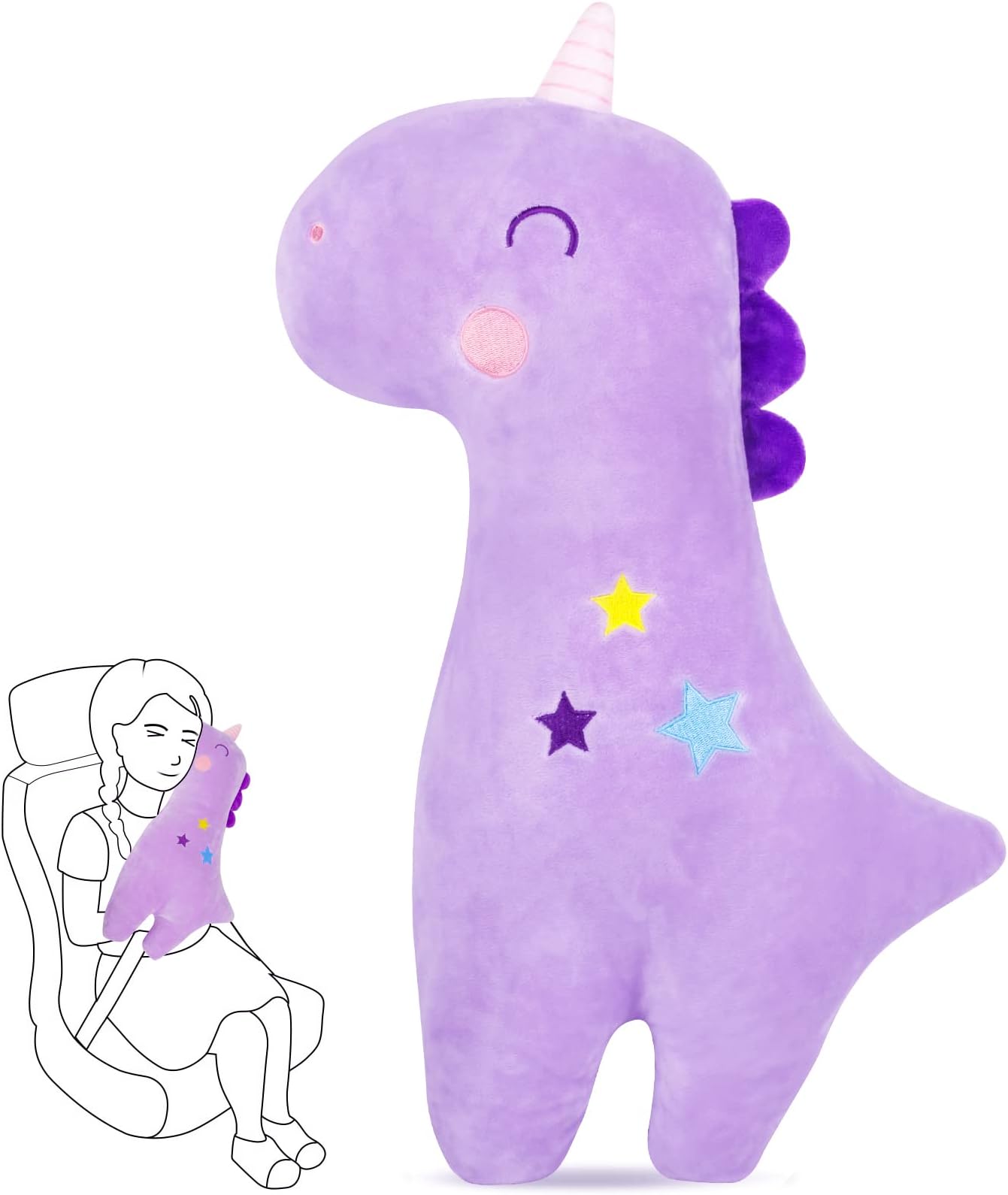 Seatbelt Pillow for Kids, Car Pillow Seat Belt Cushion Kids Seatbelt Pillow, Car Seat Belt Covers Child Seat Head Rest Support Shoulder Pad, Seat Strap Car Pillows Adjuster for Children Baby (Unicorn)