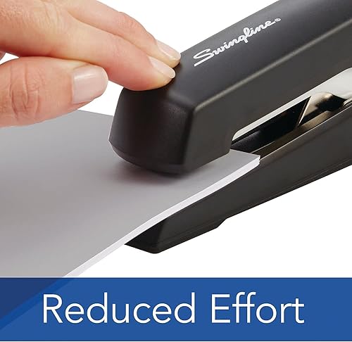 Miniatura 6 de Swingline Engrapadora Omnipress 60, presiona en cualquier lugar para un uso más fácil, capacidad de 60 hojas, negrogris (5000590A)