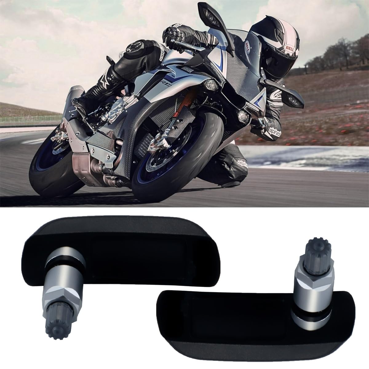 2 pezzi 8532731 36318532731 Sensori di pressione pneumatici TPMS per modelli specifici di motociclette Sistema di monitoraggio wireless 24g da 2,6 V a 3,6 V